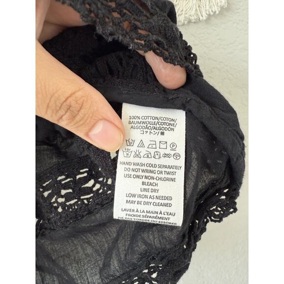 Free People Constant Crush Pintucked Lace Sheer Halter Top Dainty Coquette M - Picture 8 of 8